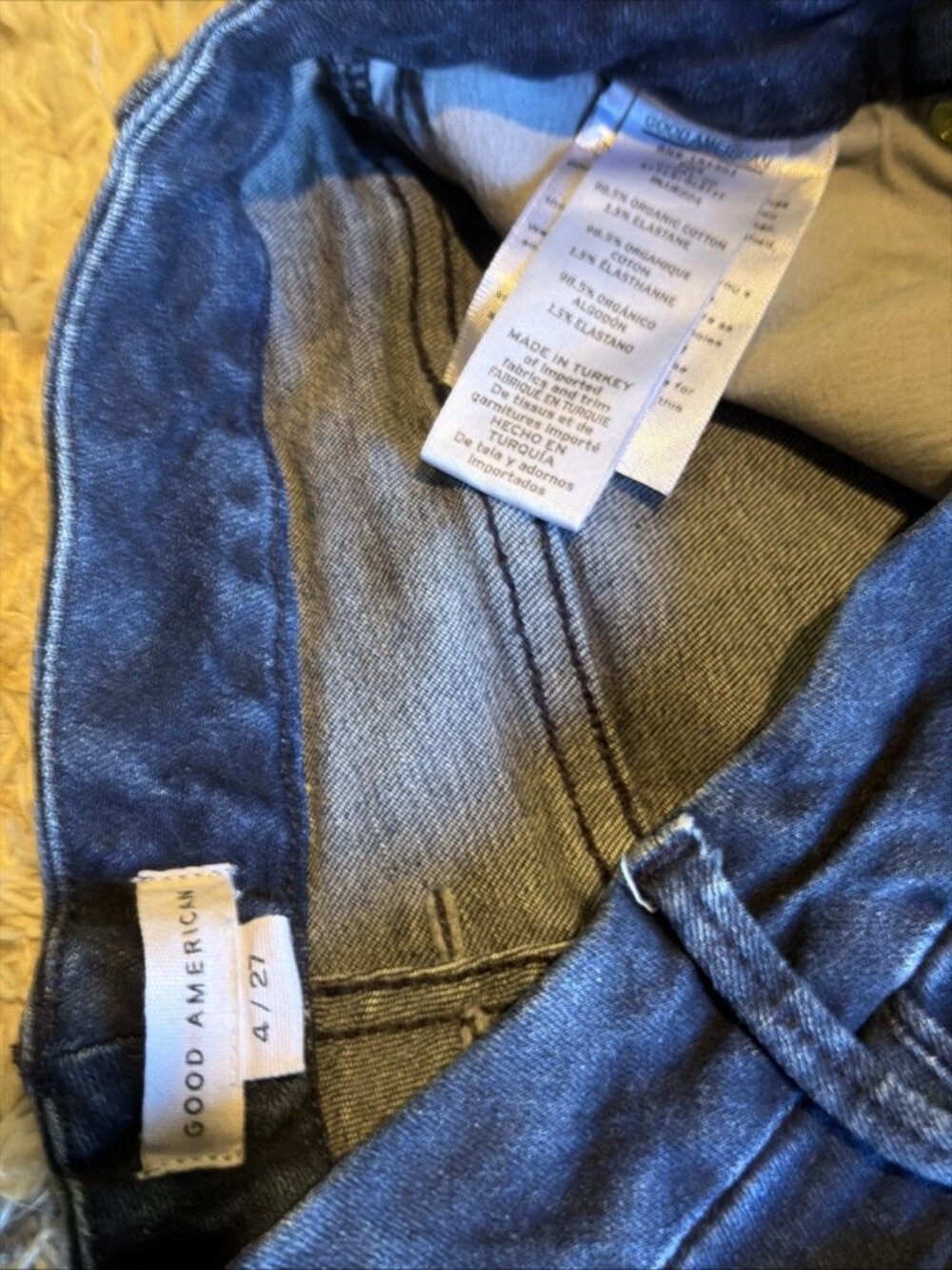 GOOD AMERICAN Skinny Dark Wash Stretch Jeans Women’s 4/27 - Picture 3 of 8